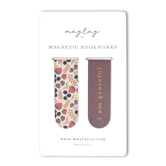 Fruity Magnetic "I Am Grateful" Bookmarks (Set of 2)