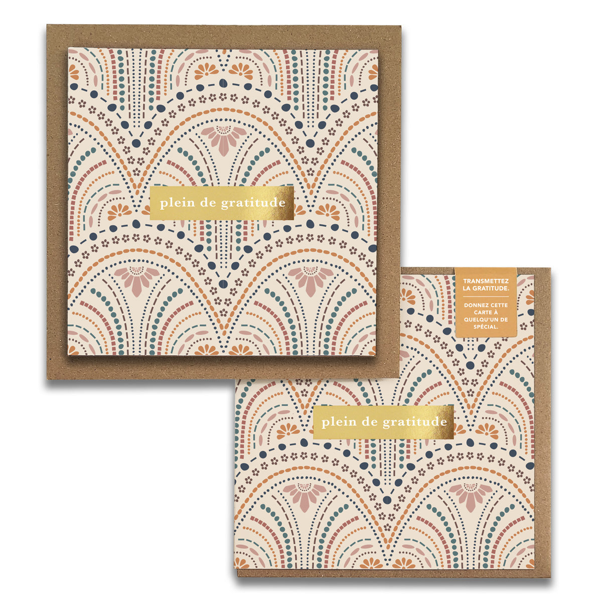 French So Delicate "Plein de Gratitude" Cartes de Gratitude Greeting Card