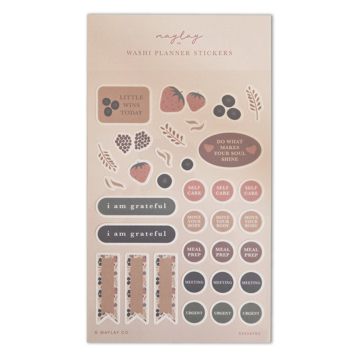 Fruity Washi Planner Sticker Sheet