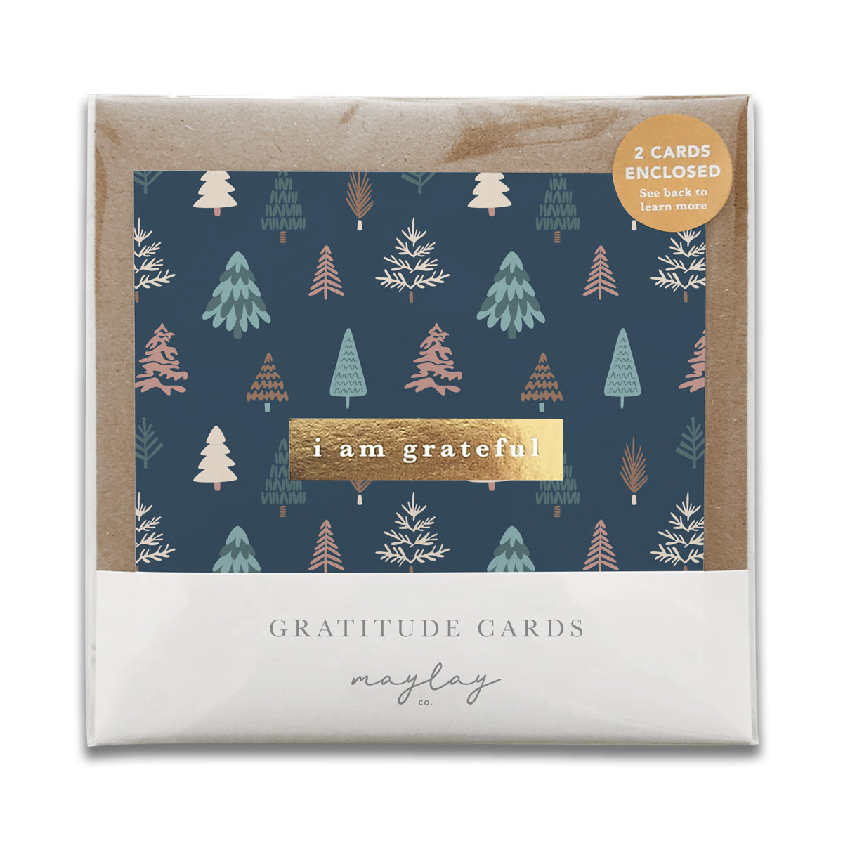 Happy Forest Holiday "I Am Grateful" Gratitude Greeting Cards