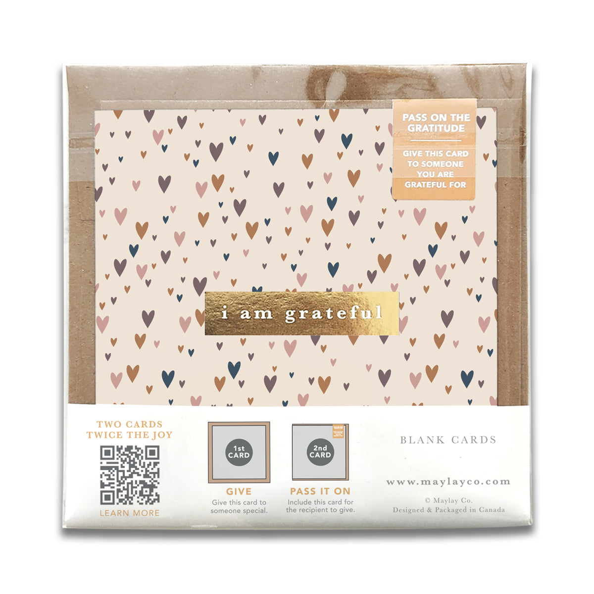 Little Hearts "I Am Grateful" Gratitude Greeting Cards
