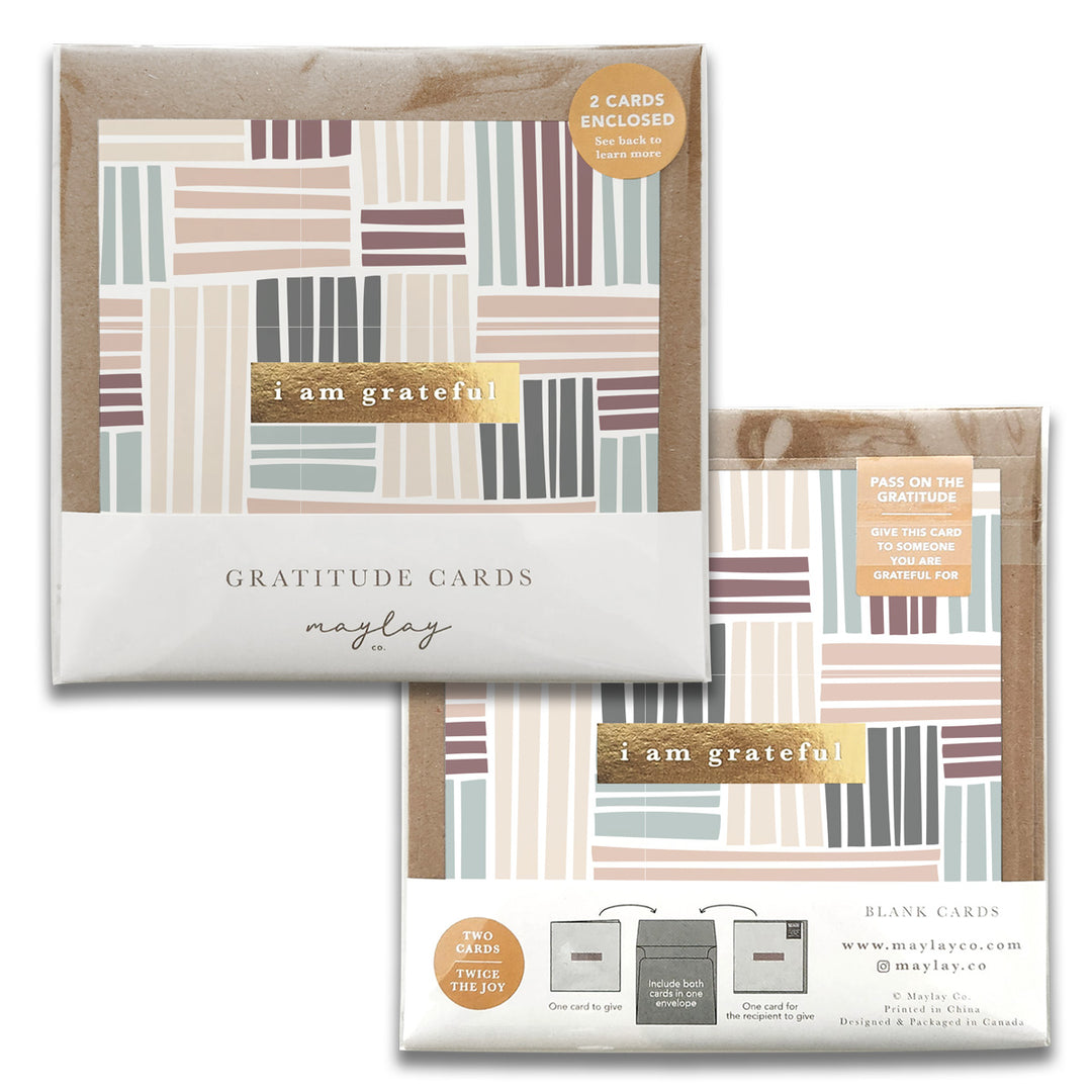 Basketweave Gratitude Greeting Cards