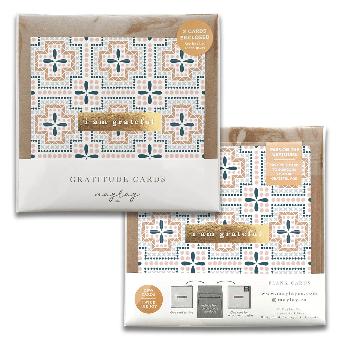 Beadwork Gratitude Greeting Cards