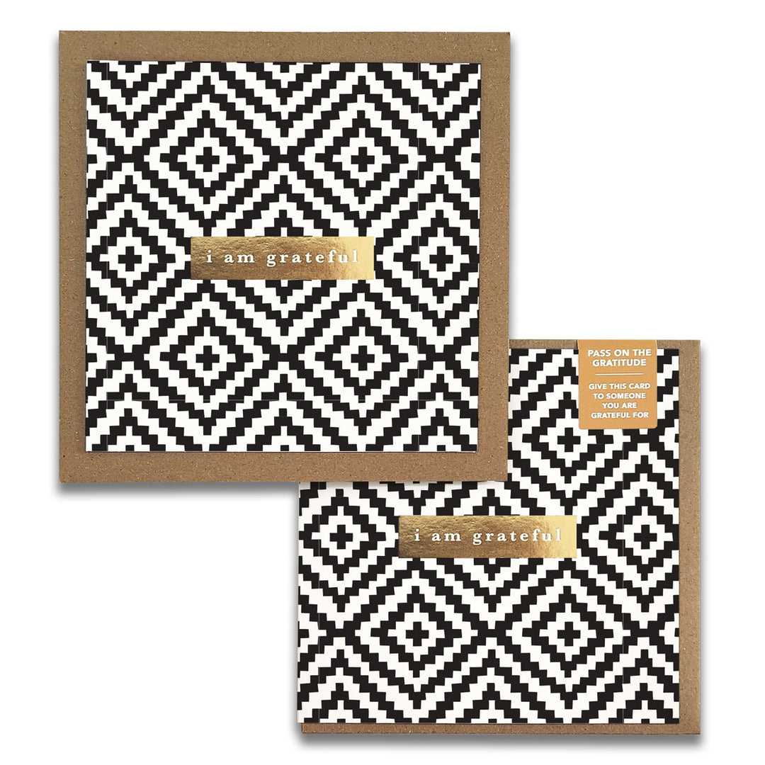 Diamond Monochrome Gratitude Greeting Cards