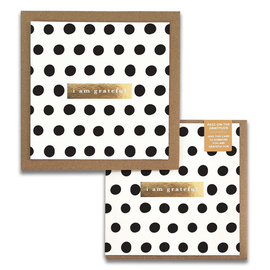 Dots Monochrome Gratitude Greeting Cards
