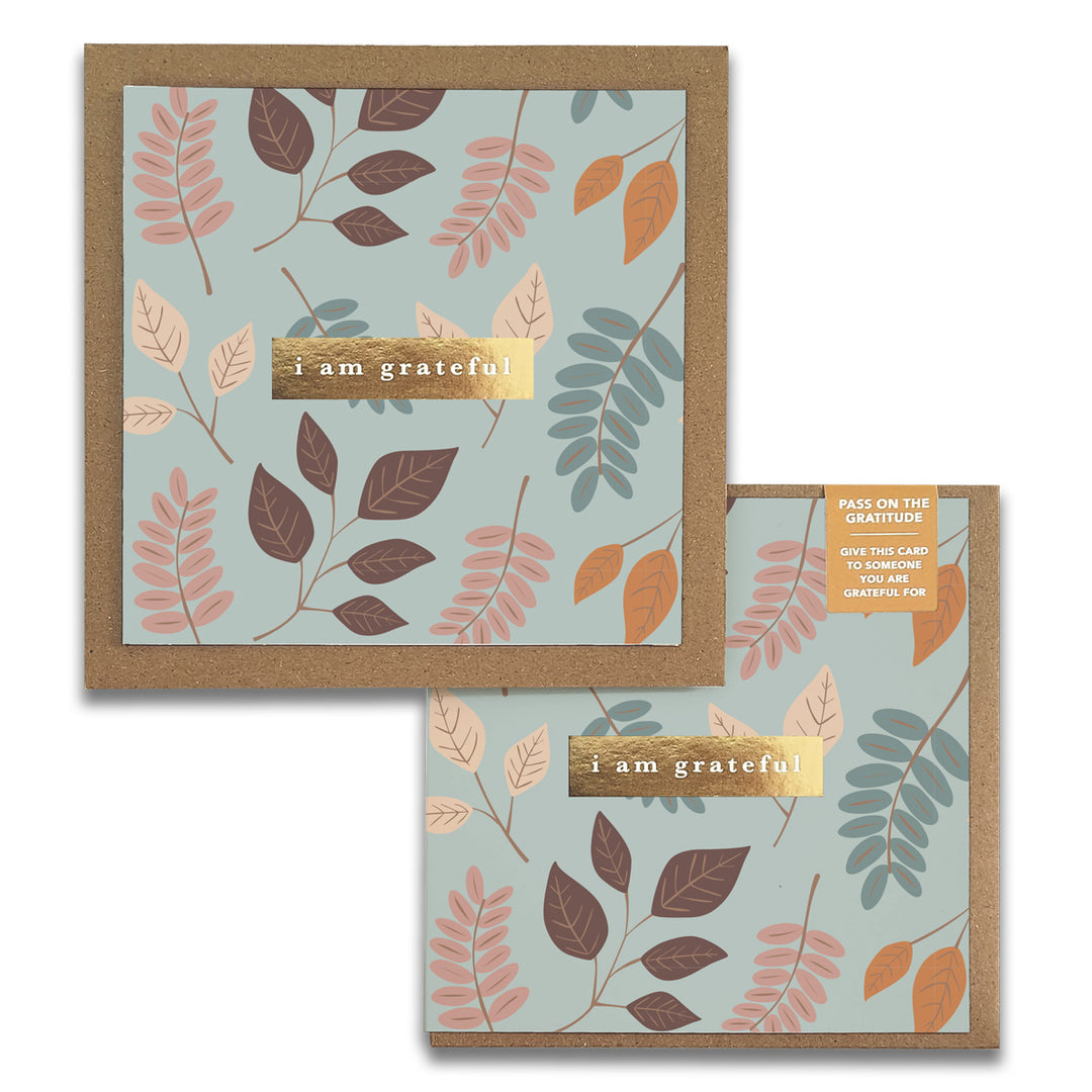 Falling Gratitude Greeting Cards