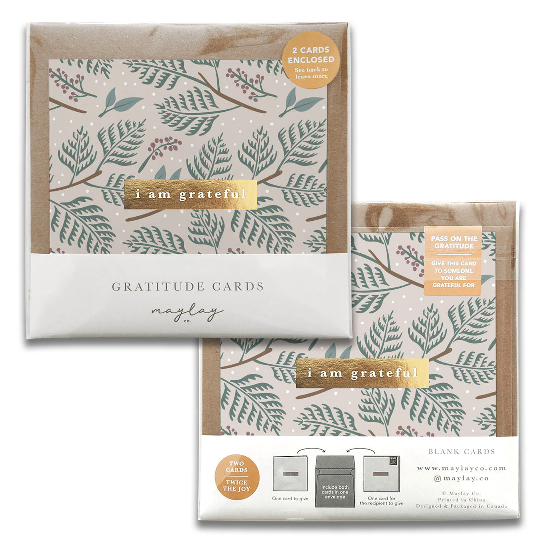 Festive Holiday Gratitude Greeting Cards