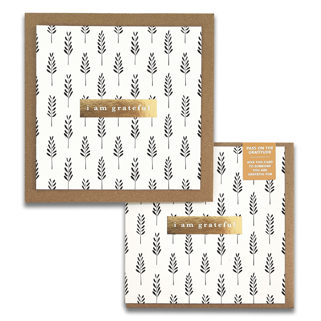 Field Monochrome Gratitude Greeting Cards