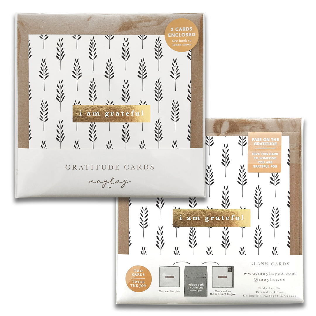 Field Monochrome Gratitude Greeting Cards
