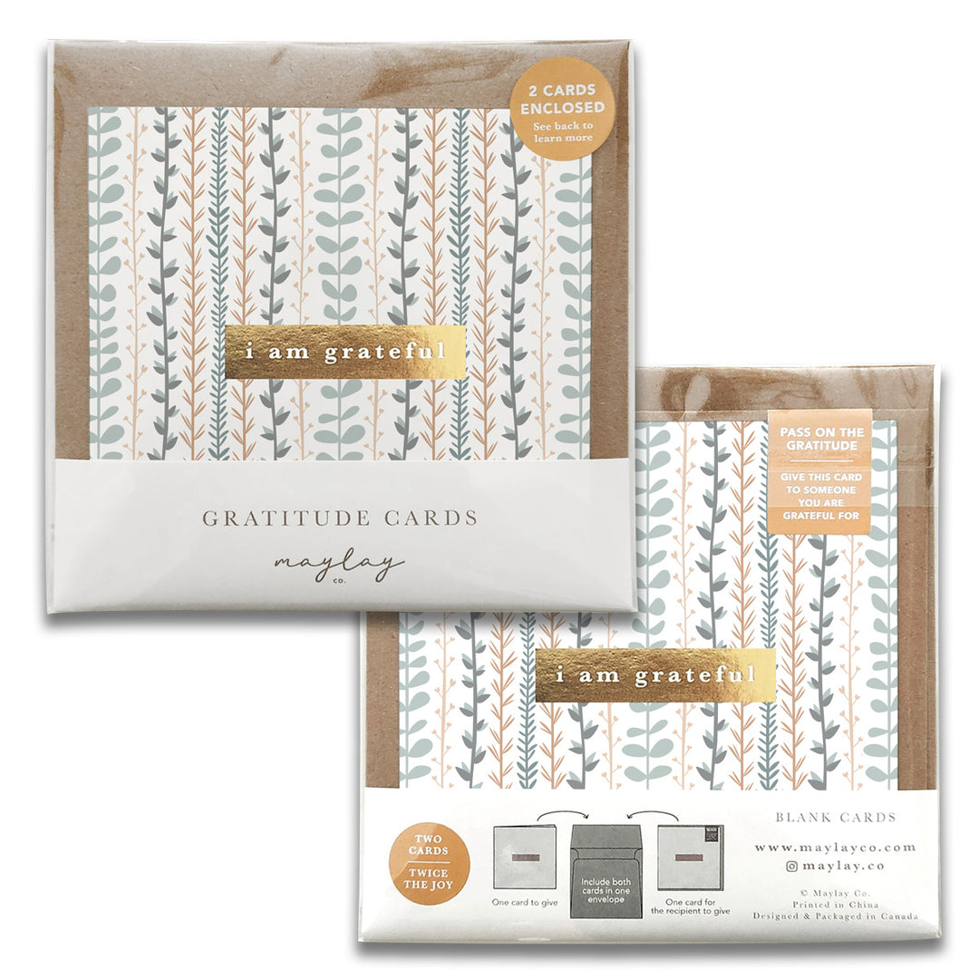 Grow Green Gratitude Greeting Cards