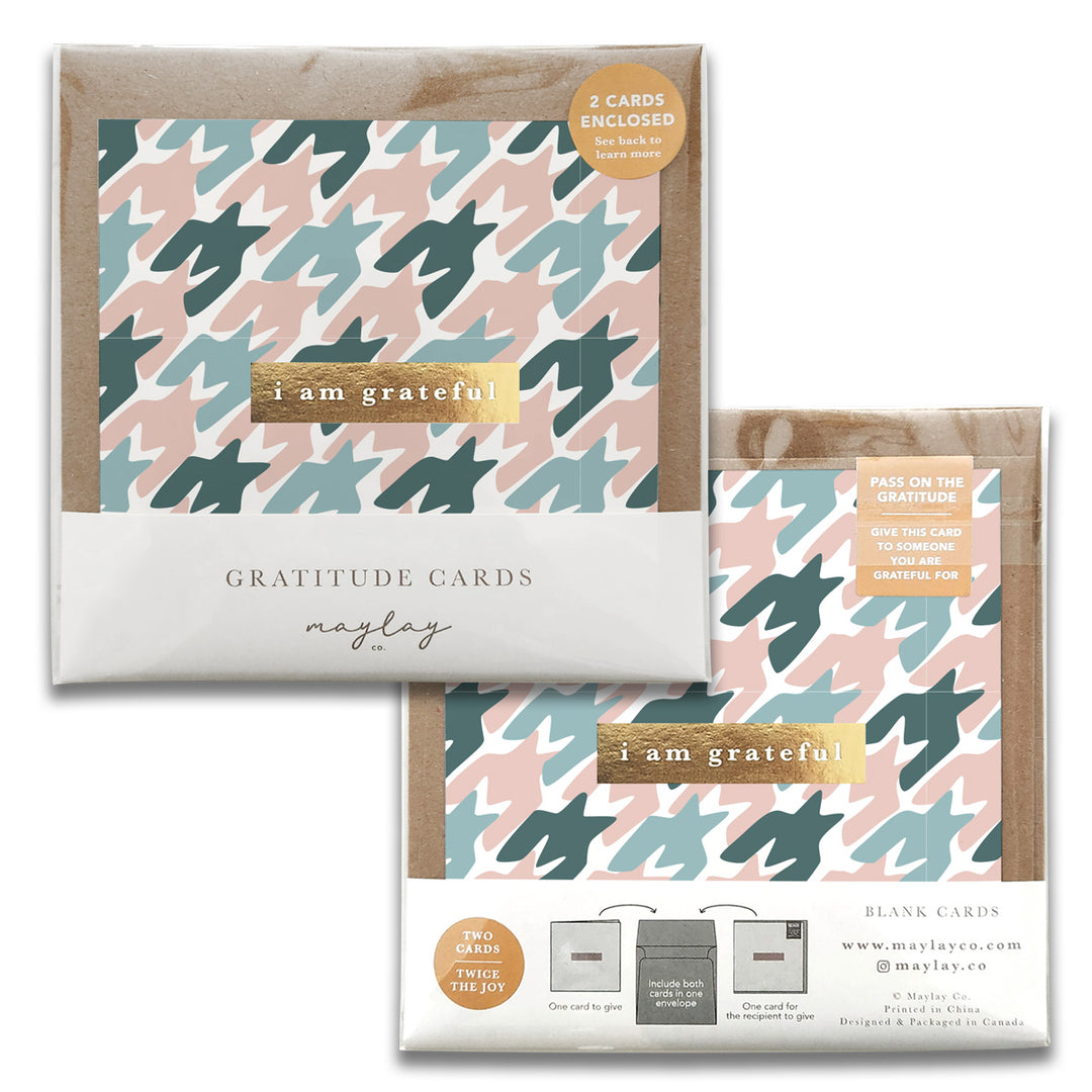Houndstooth Gratitude Greeting Cards