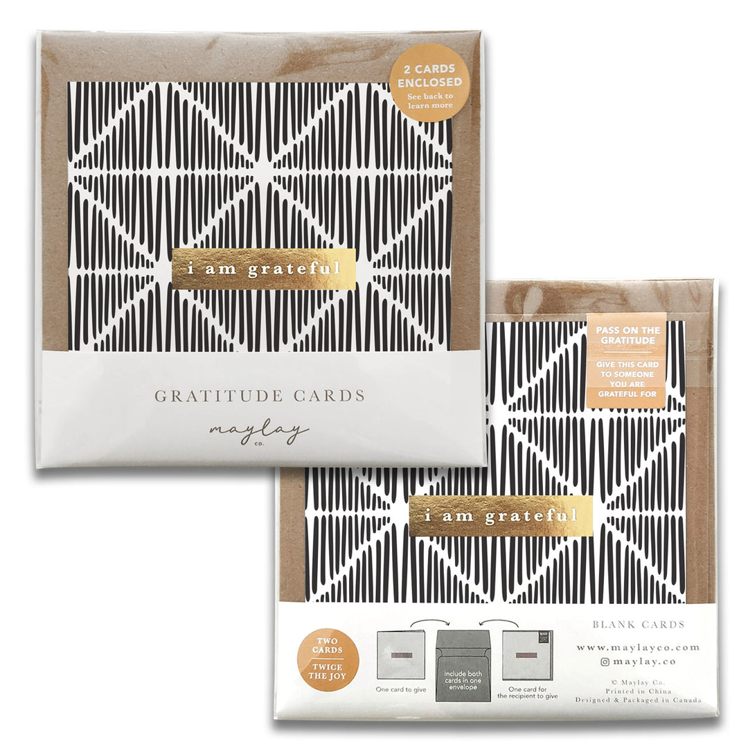 Macrame Monochrome Gratitude Greeting Cards
