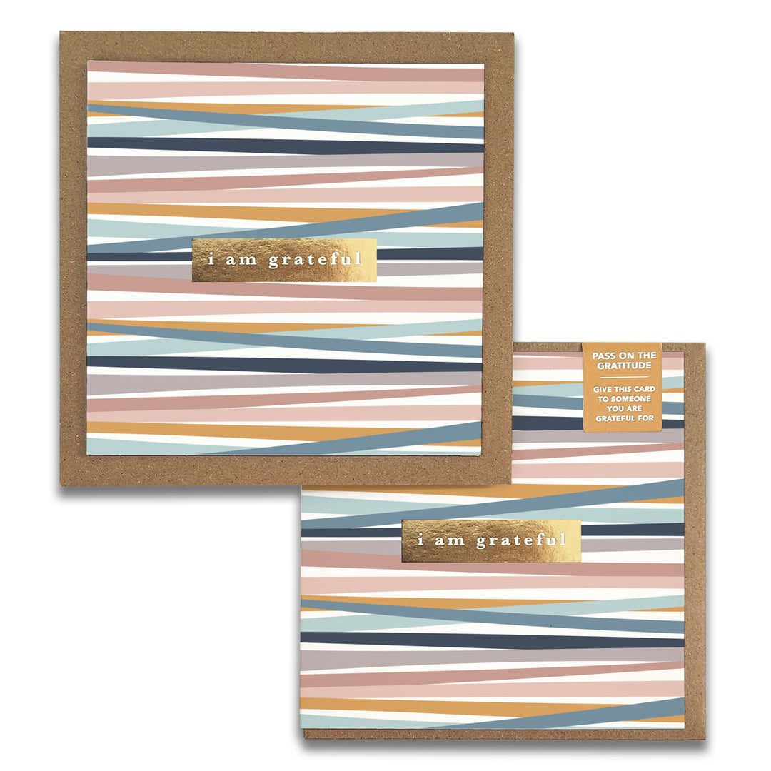 Rainbow Stripes Gratitude Greeting Cards