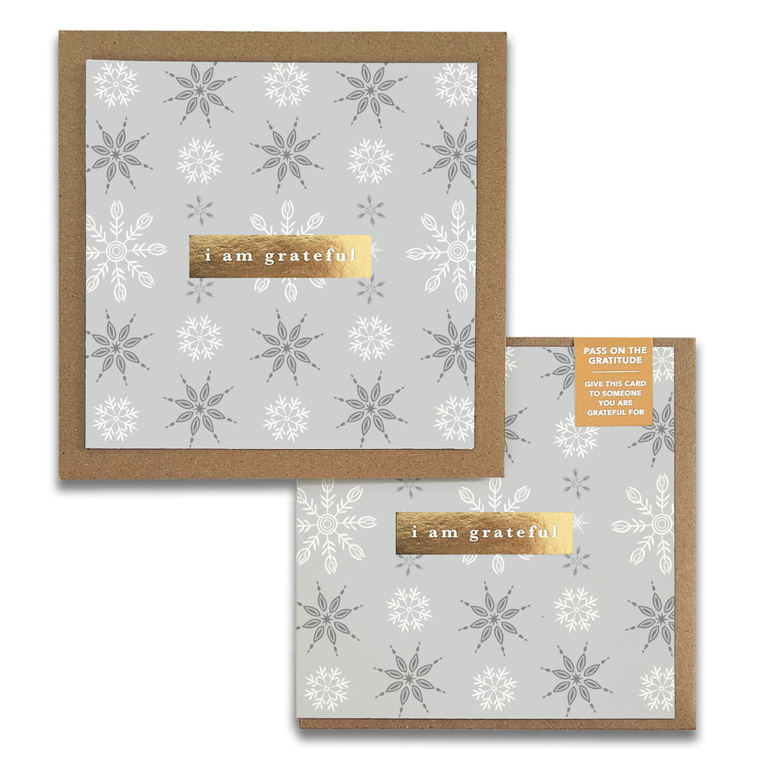 Snowflakes Gratitude Greeting Cards
