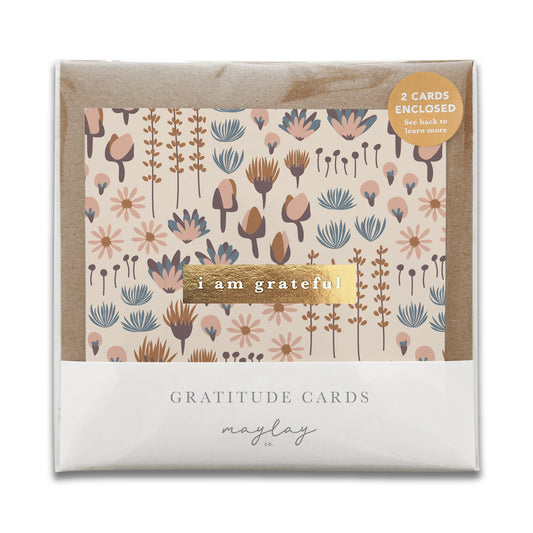 Sweetness Floral "I Am Grateful" Gratitude Greeting Cards