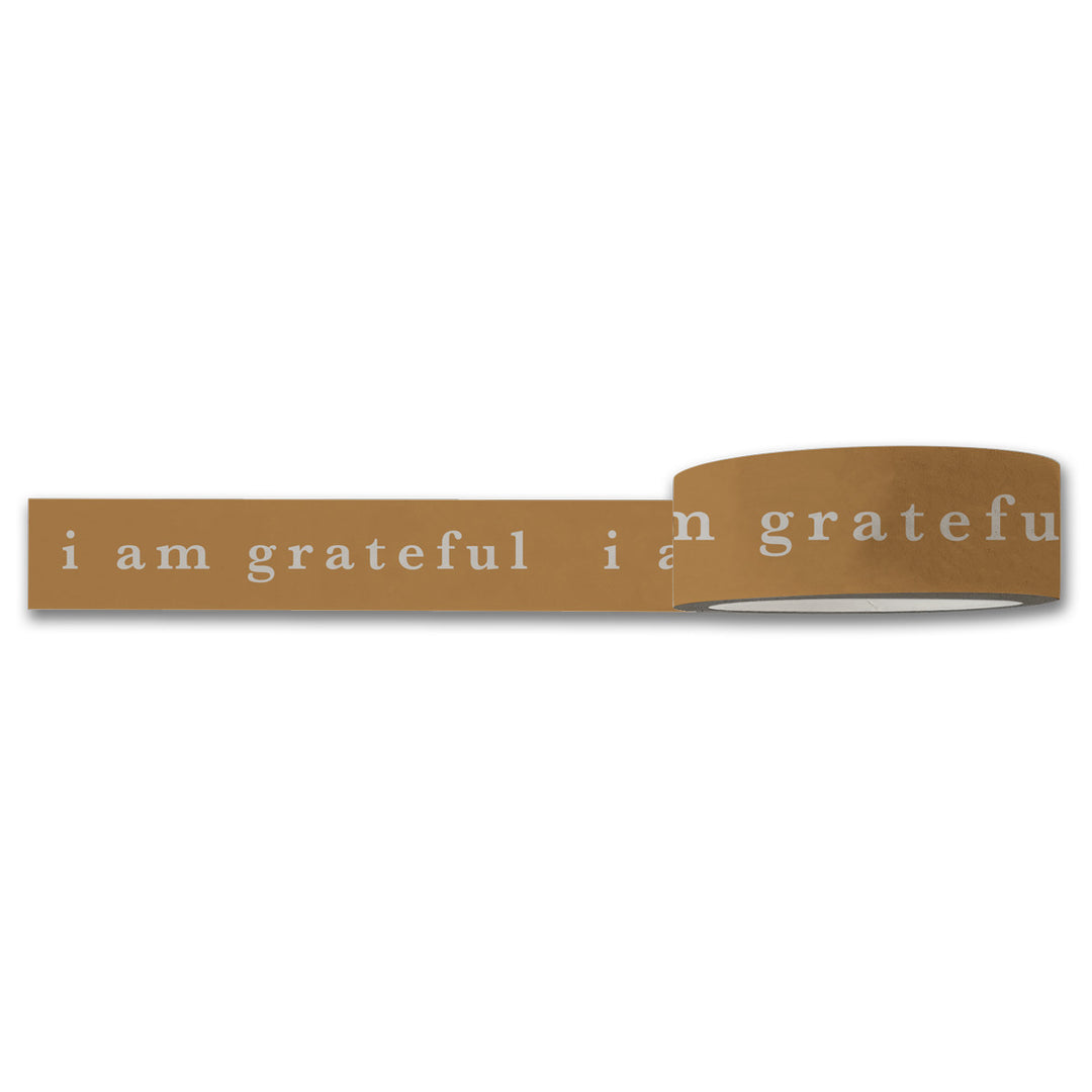 I Am Grateful Washi Tape - Gold Yellow