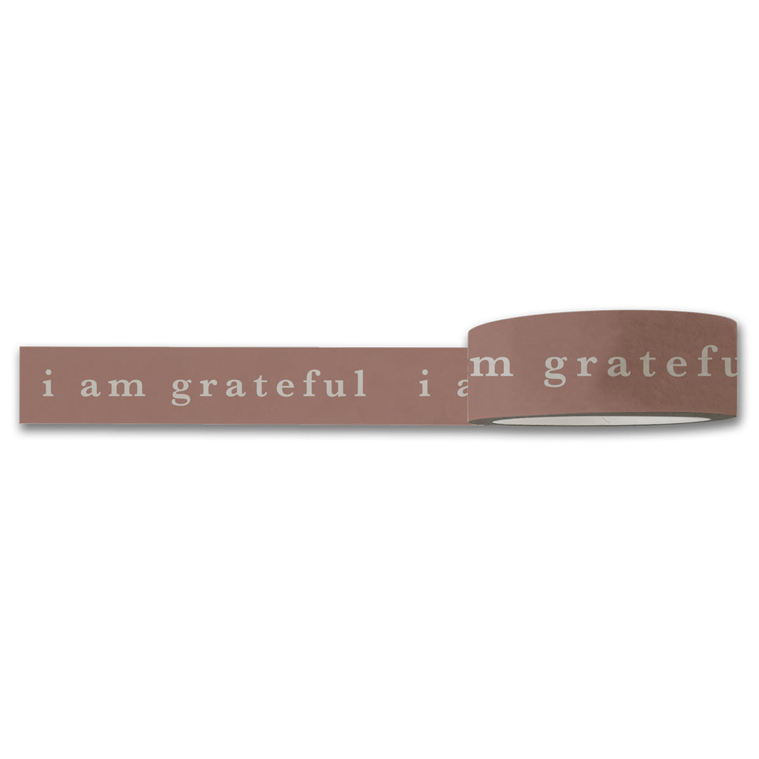 I Am Grateful Washi Tape - Mauve