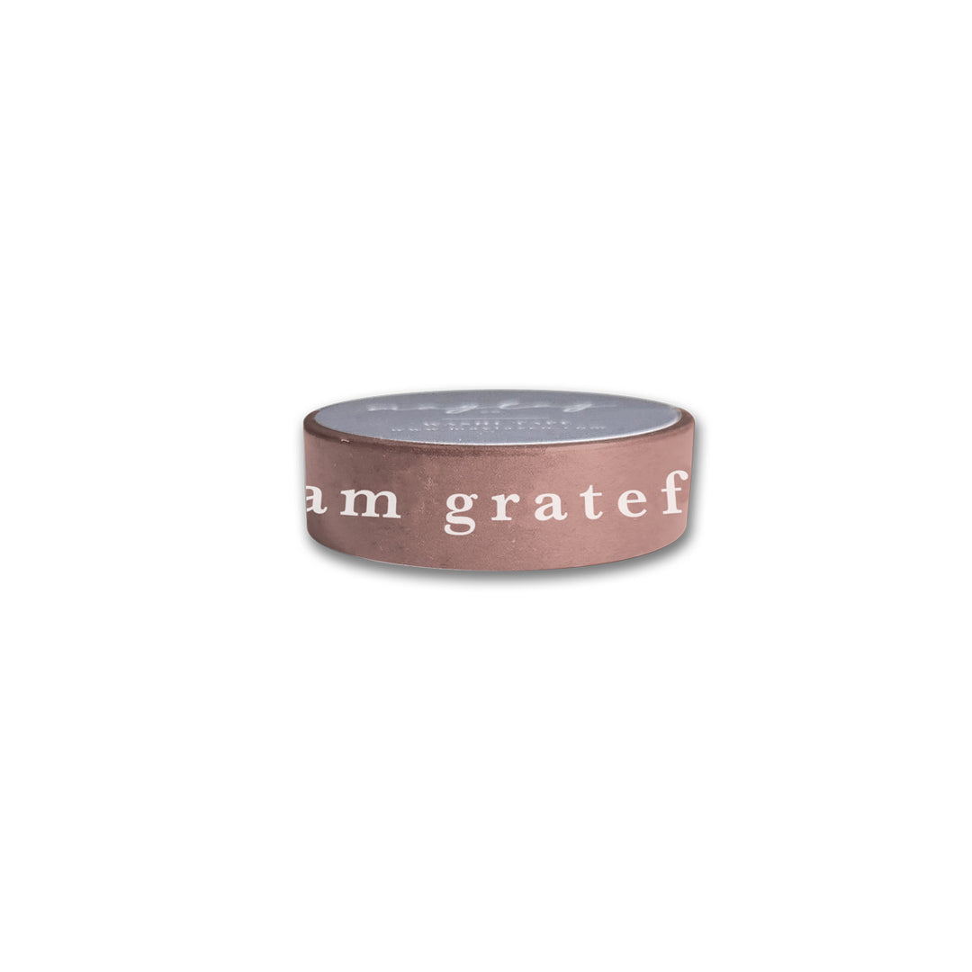 I Am Grateful Washi Tape - Mauve