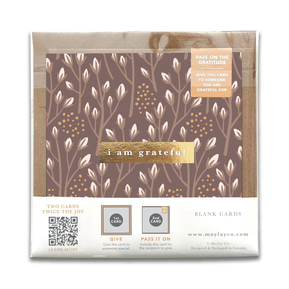 Baby Blooms "I Am Grateful" Gratitude Greeting Cards