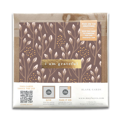 Baby Blooms "I Am Grateful" Gratitude Greeting Cards