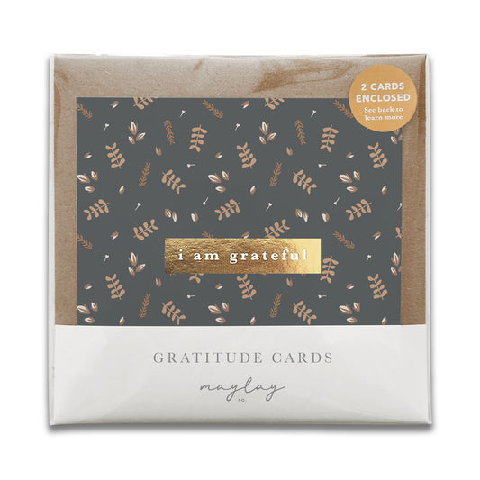 Buddies Floral"I Am Grateful" Gratitude Greeting Cards