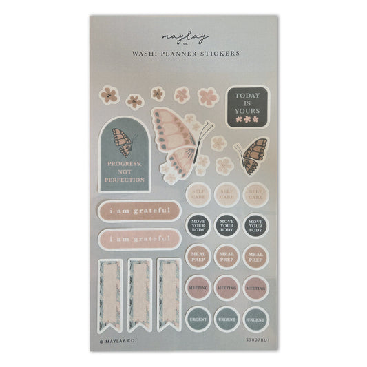 Butterfly Washi Planner Sticker Sheet