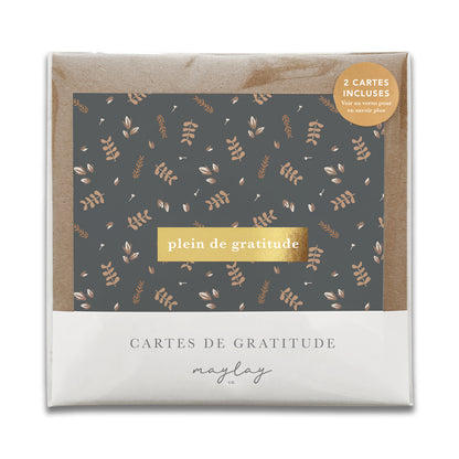 French Buddies Florals "Plein de Gratitude" Cartes de Gratitude Greeting Card