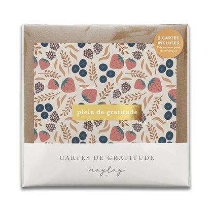 French Fruity Florals "Plein de Gratitude" Cartes de Gratitude Greeting Card