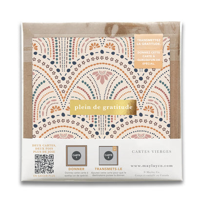 French So Delicate "Plein de Gratitude" Cartes de Gratitude Greeting Card