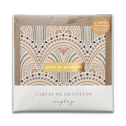 French So Delicate "Plein de Gratitude" Cartes de Gratitude Greeting Card