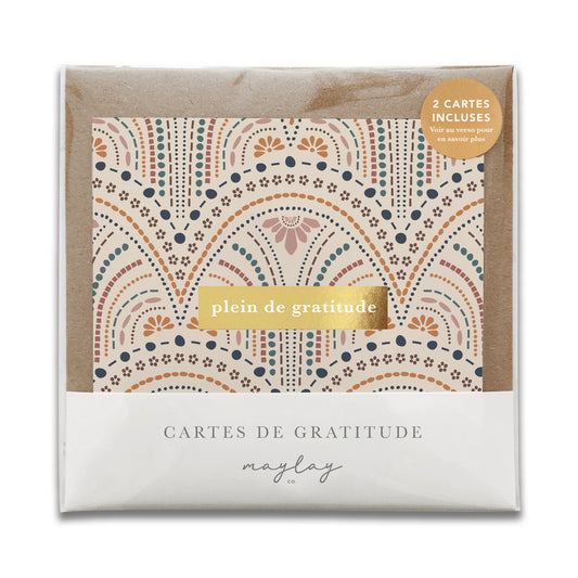 French So Delicate "Plein de Gratitude" Cartes de Gratitude Greeting Card