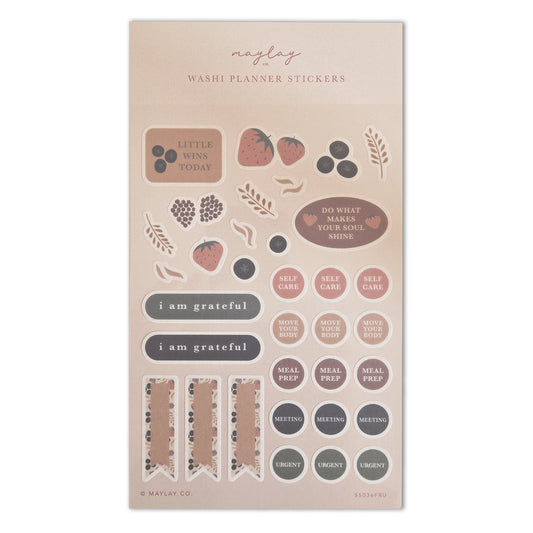 Fruity Washi Planner Sticker Sheet