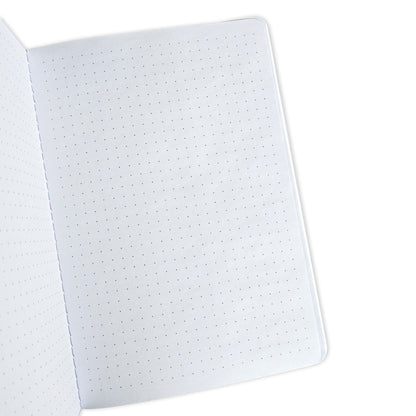 Wildflowers Floral "I Am Grateful" Jotter Notebook — Gold Foil with Dotted Grid Pages B6 Size