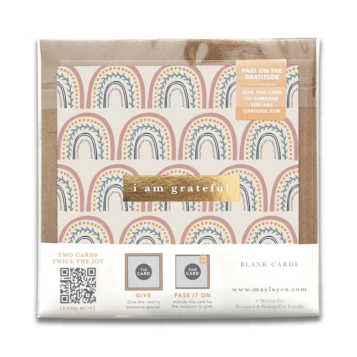 Happy Rainbows "I Am Grateful" Gratitude Greeting Cards