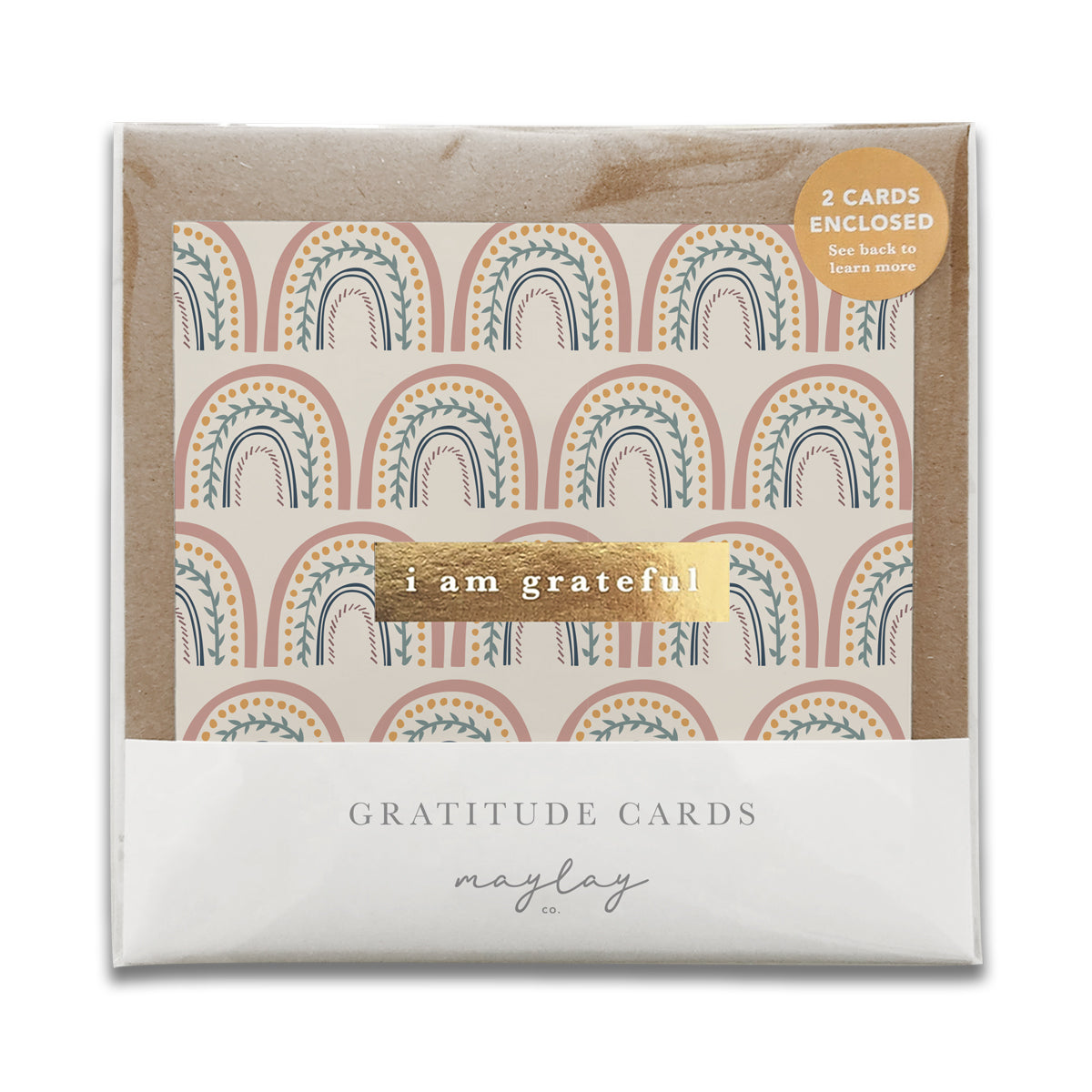 Happy Rainbows "I Am Grateful" Gratitude Greeting Cards
