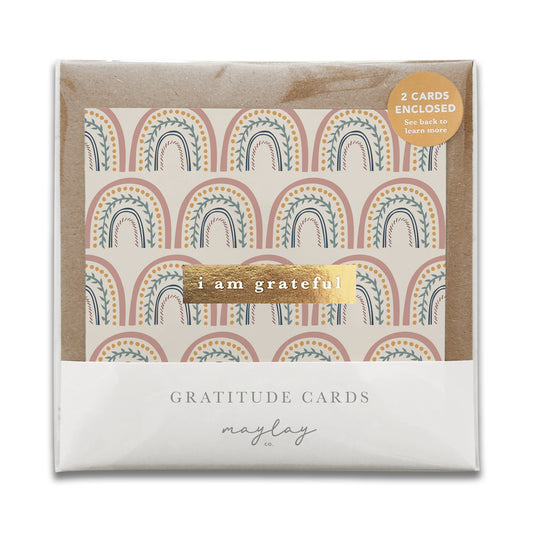 Happy Rainbows "I Am Grateful" Gratitude Greeting Cards