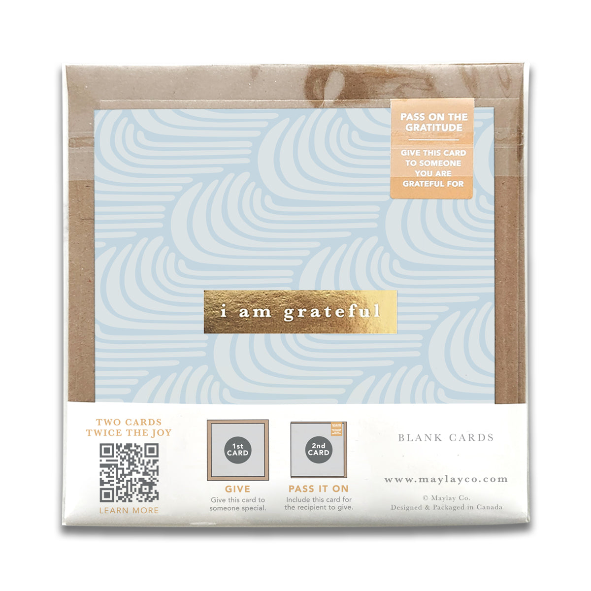 High Tides Waves "I Am Grateful" Gratitude Greeting Cards