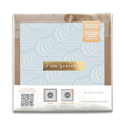 High Tides Waves "I Am Grateful" Gratitude Greeting Cards