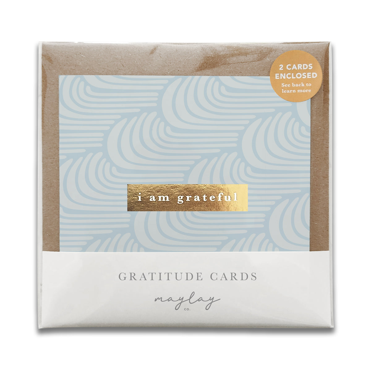 High Tides Waves "I Am Grateful" Gratitude Greeting Cards
