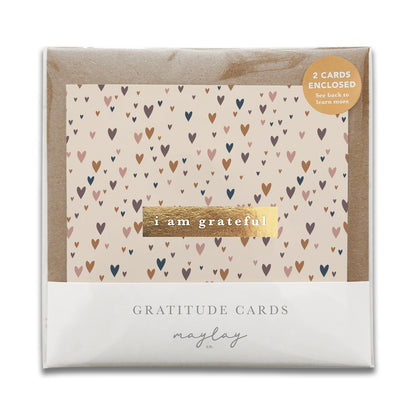 Little Hearts "I Am Grateful" Gratitude Greeting Cards