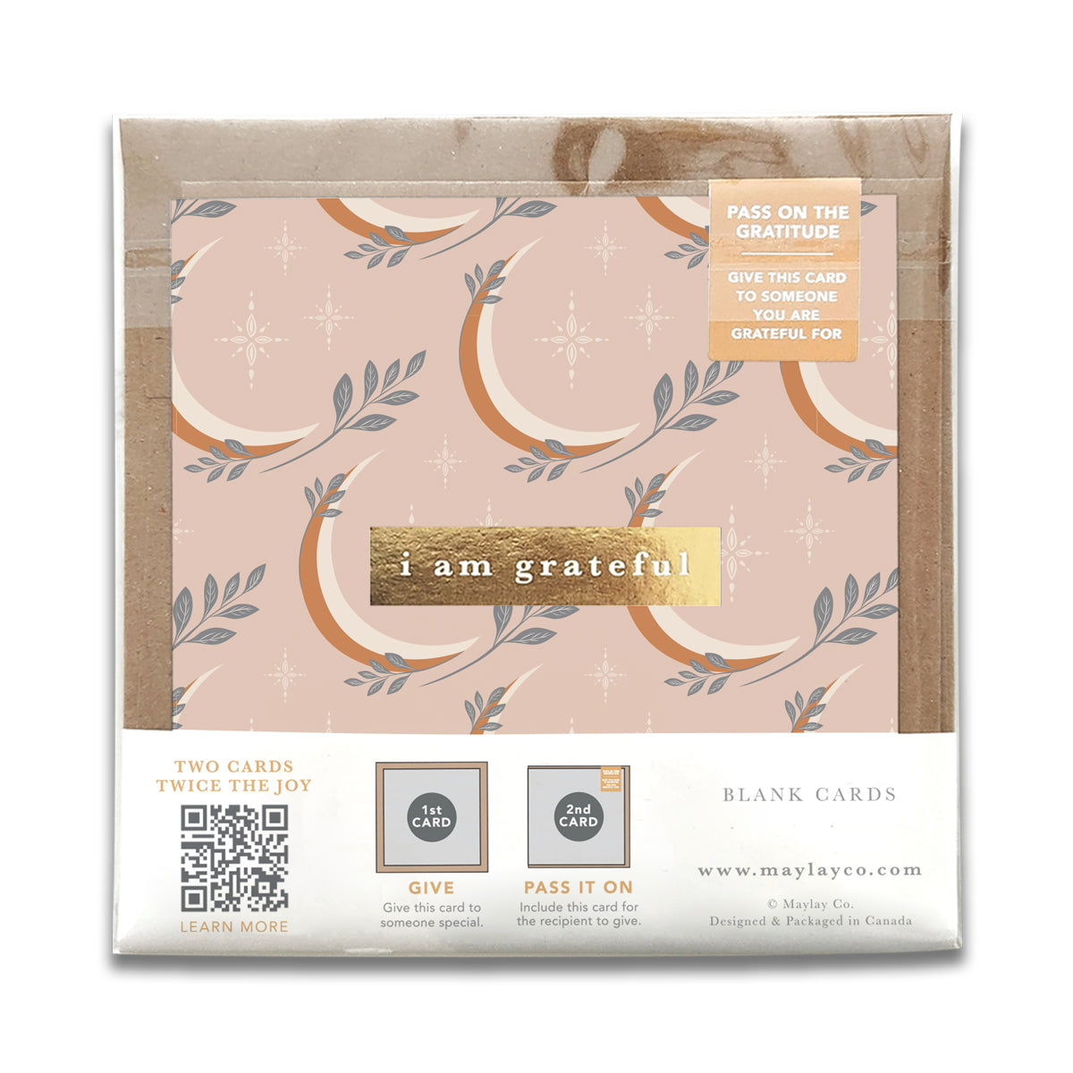 Moonrise "I Am Grateful" Gratitude Greeting Cards