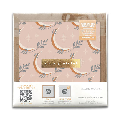 Moonrise "I Am Grateful" Gratitude Greeting Cards
