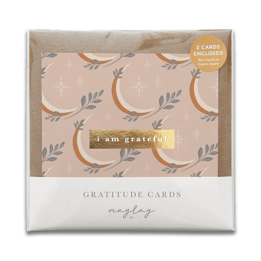 Moonrise "I Am Grateful" Gratitude Greeting Cards