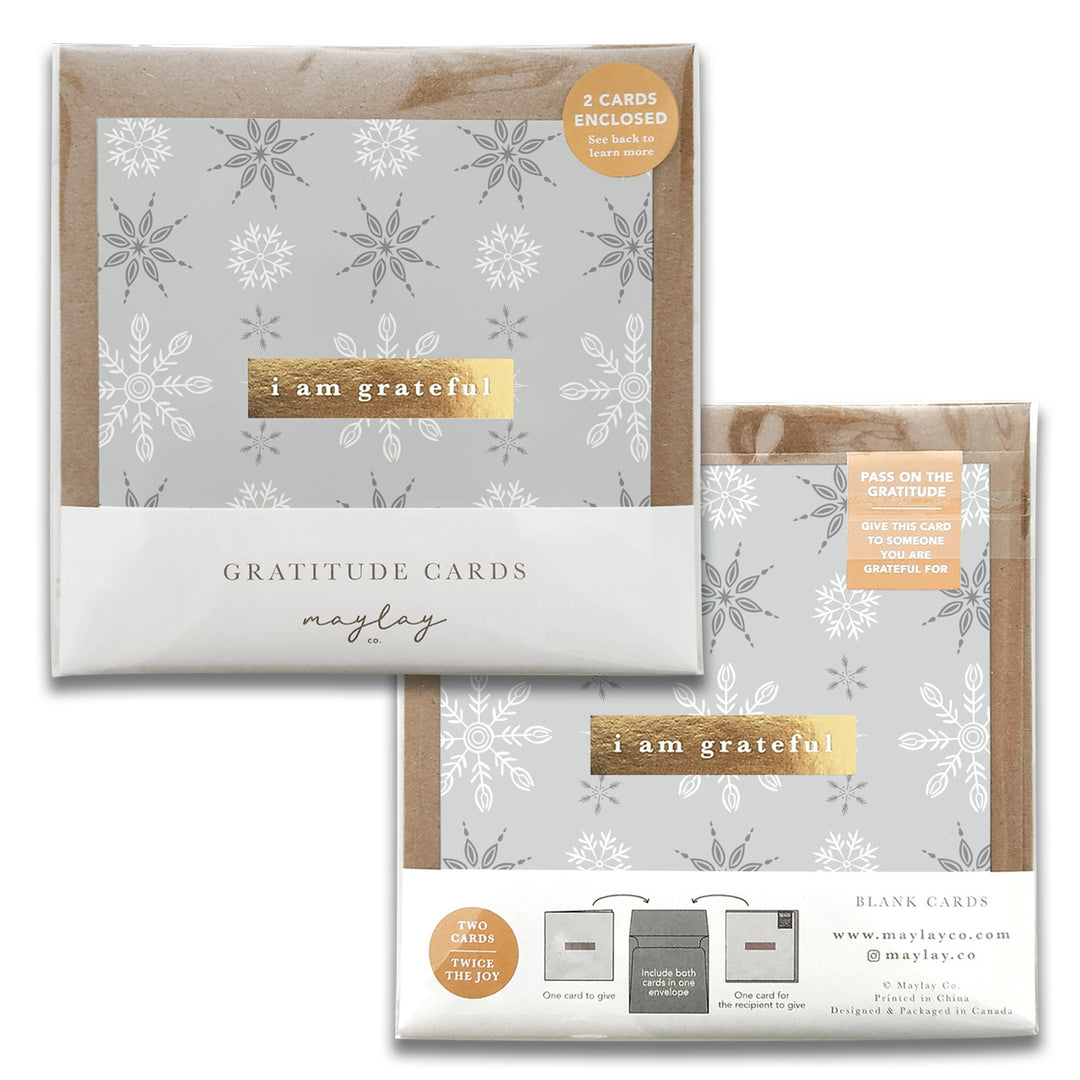 Snowflakes Gratitude Greeting Cards