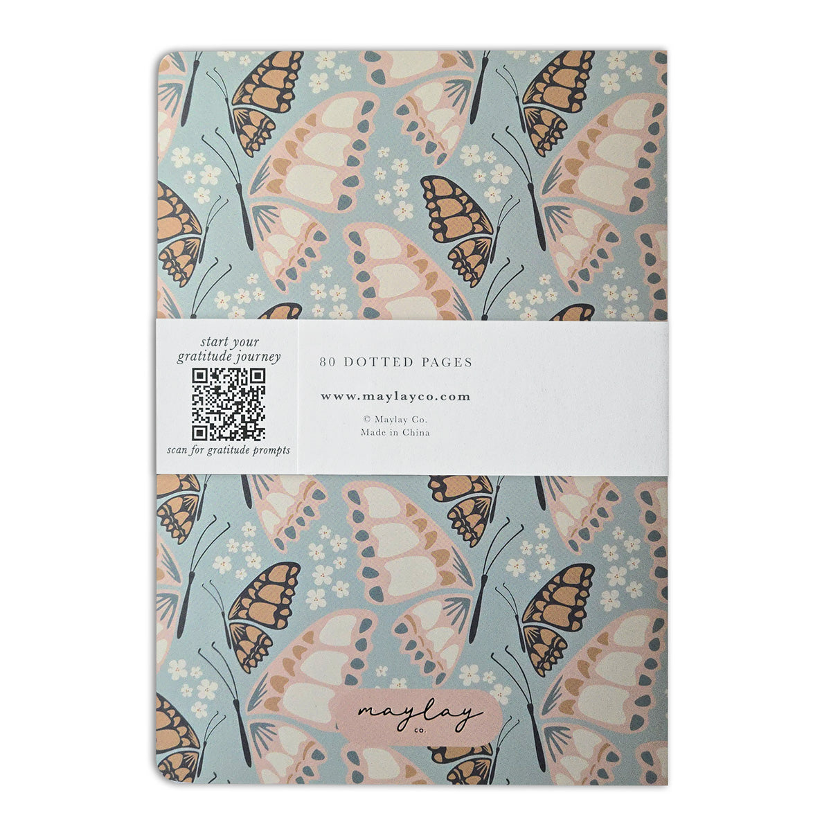 Butterfly Floral "I Am Grateful" Jotter Notebook (B6)