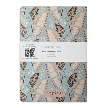 Butterfly Floral "I Am Grateful" Jotter Notebook (B6)
