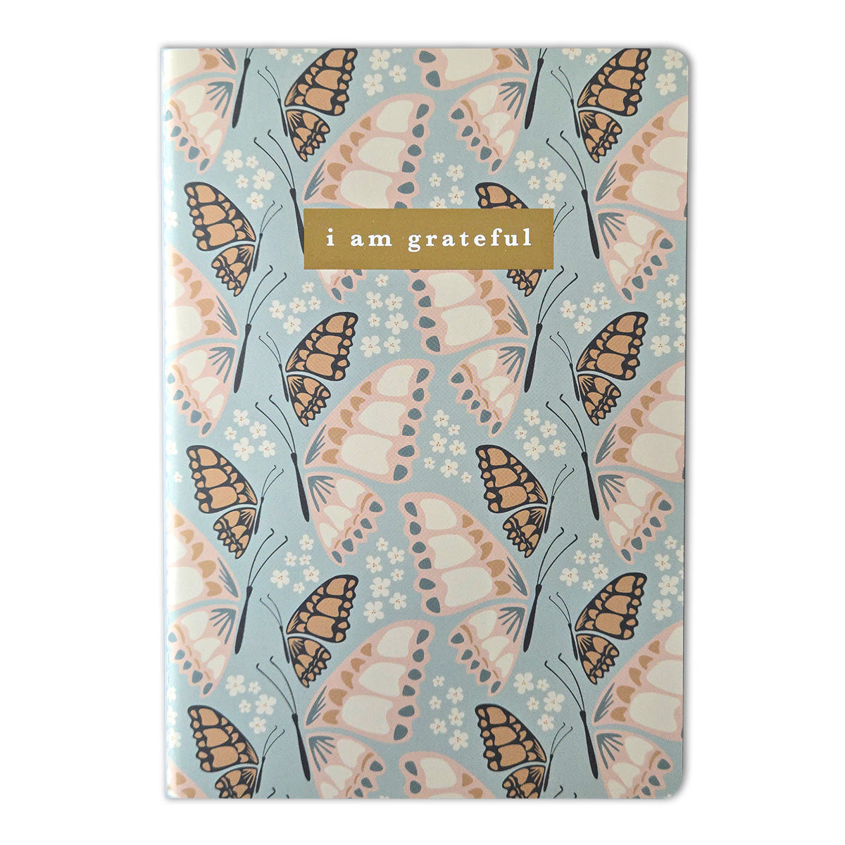 Butterfly Floral "I Am Grateful" Jotter Notebook (B6)