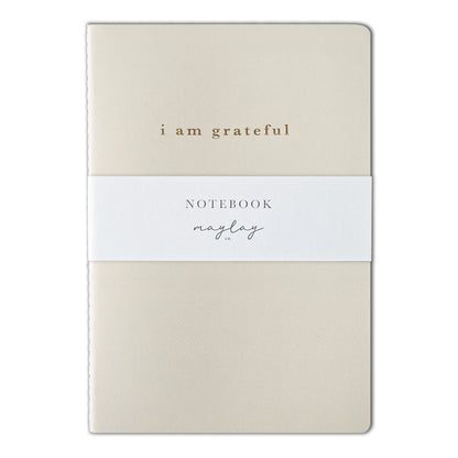 Cream "I Am Grateful" Jotter Notebook (B6)