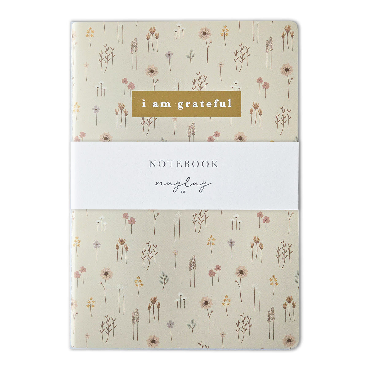 Farmhouse Floral "I Am Grateful" Jotter Notebook (B6)