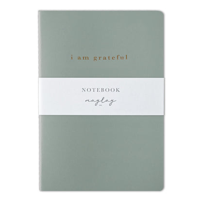Green "I Am Grateful" Jotter Notebook (B6)